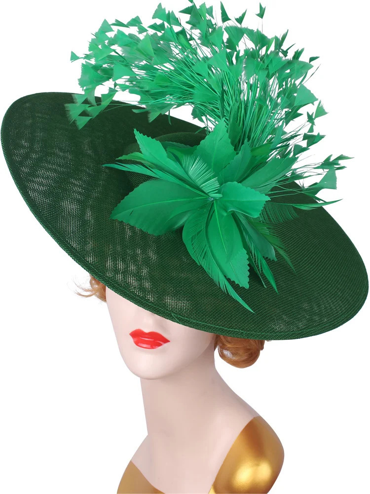 hats facinators Women Hat Summer White sinamay hat church hat Vintage Hepburn Fashion Hat Cloth Linen Blend Decorated Hat 250604