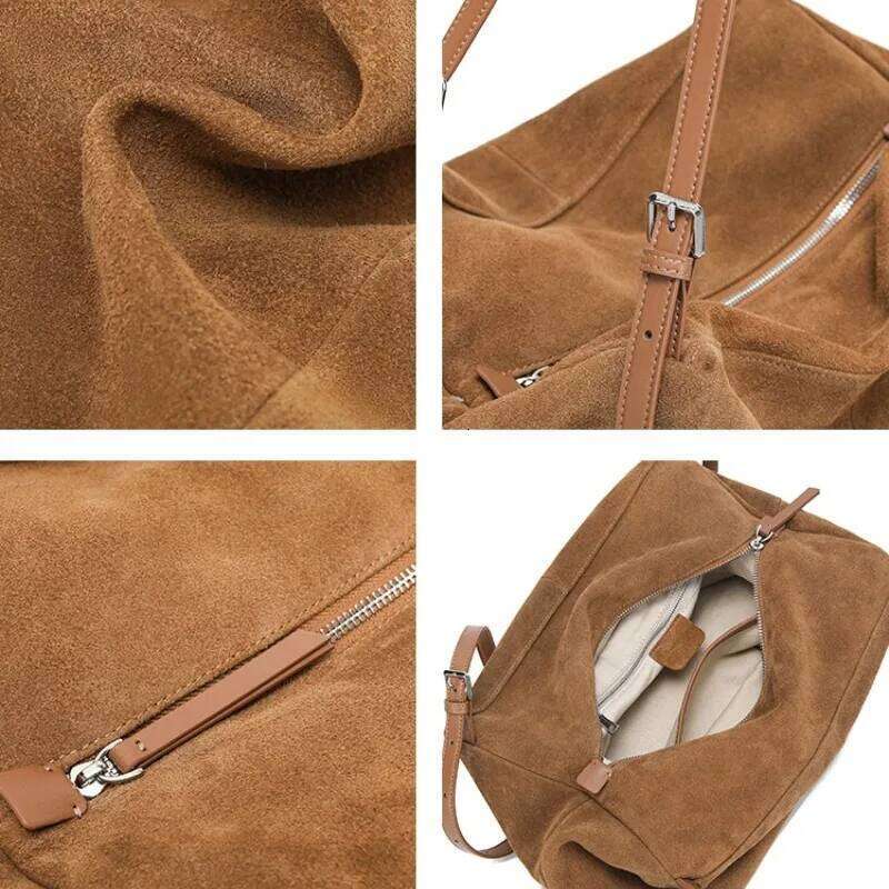 Designer Pillow Women New High Quality Suede Large Capacity Shoulder Exquisite Elegant Minimalist Tote Bag