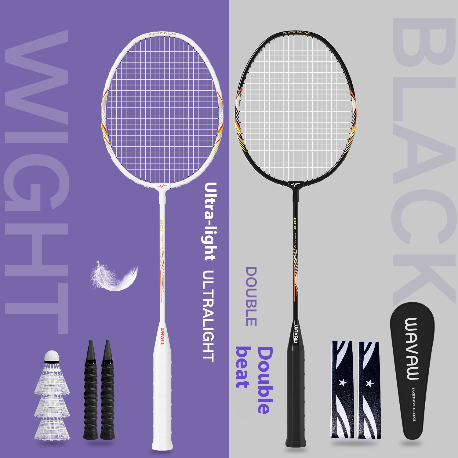Ultra-Light Alloy Badminton Racket for Beginners Durable Easy-to-Handle Training Gear
