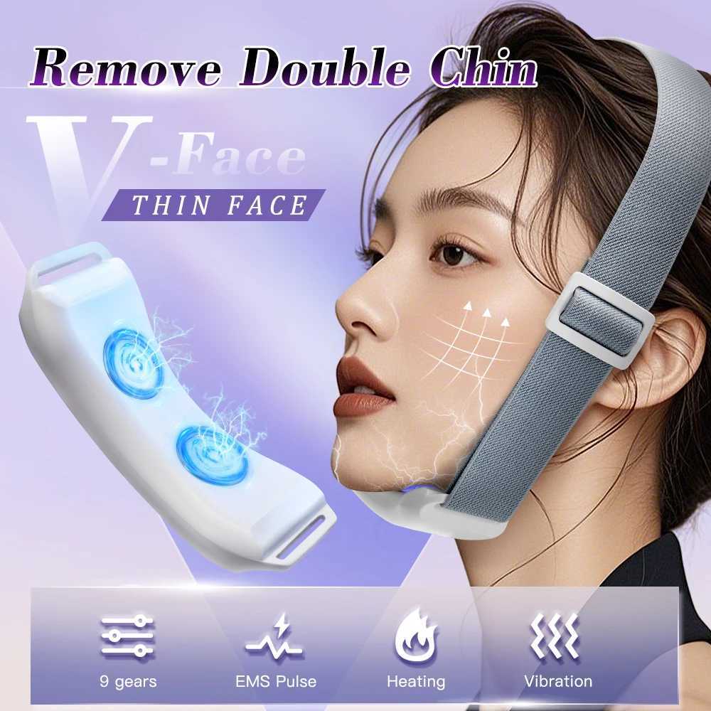Double Chin Remover EMS Face Lifting Massager Anti Wrinkle Firming Facial Massager V-Face Lift Device Skin Care XJ250607