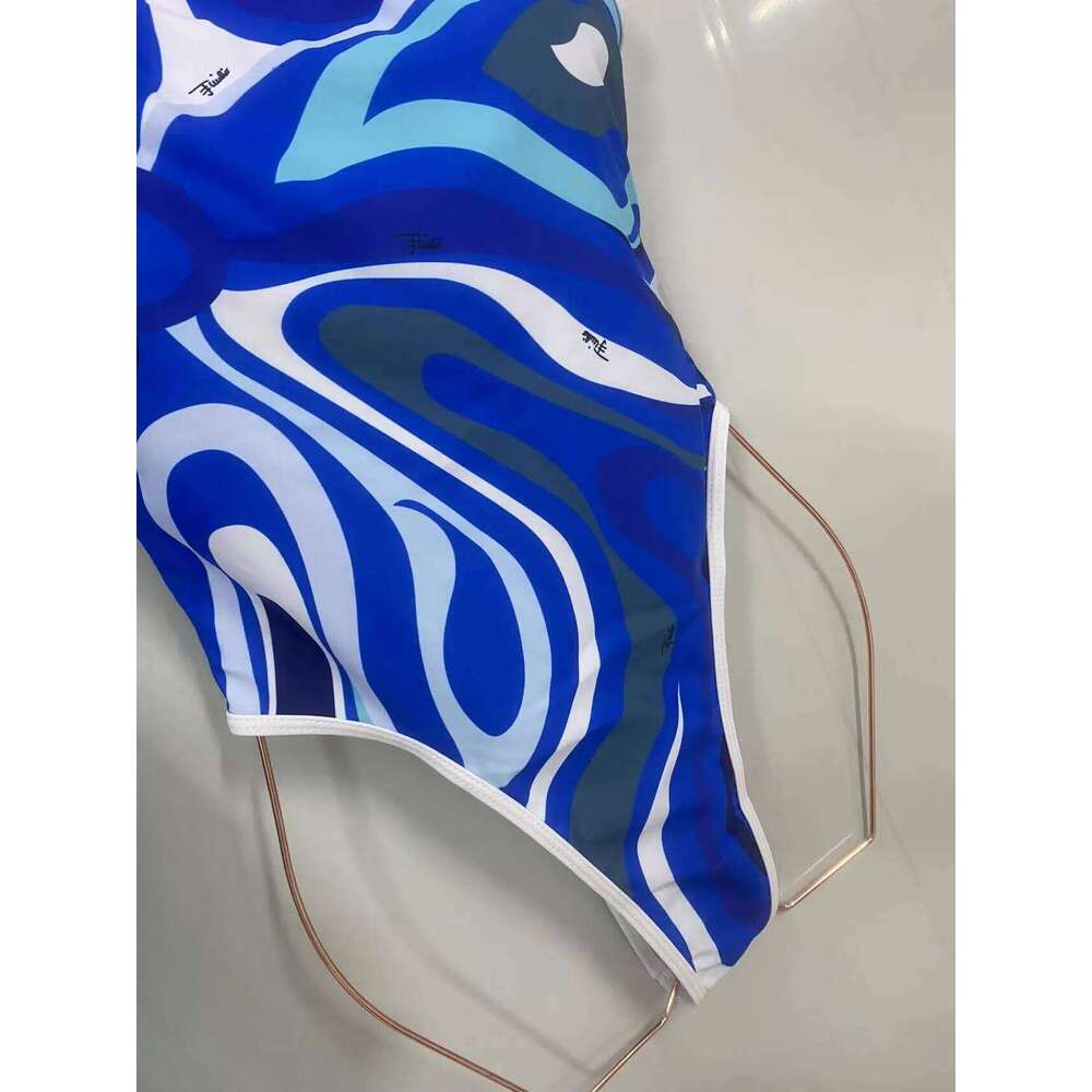 Women's Blue Scarf Swimsuits Italian Designer Sexy Beach Bikini Set