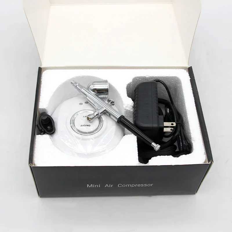 Professional Airbrush Machine Nails Sprayer Gun Art Paint Tattoo Craft Cake Nano Mist Sprayer Beauty Tool Oxygen Kit Compressor XJ250607