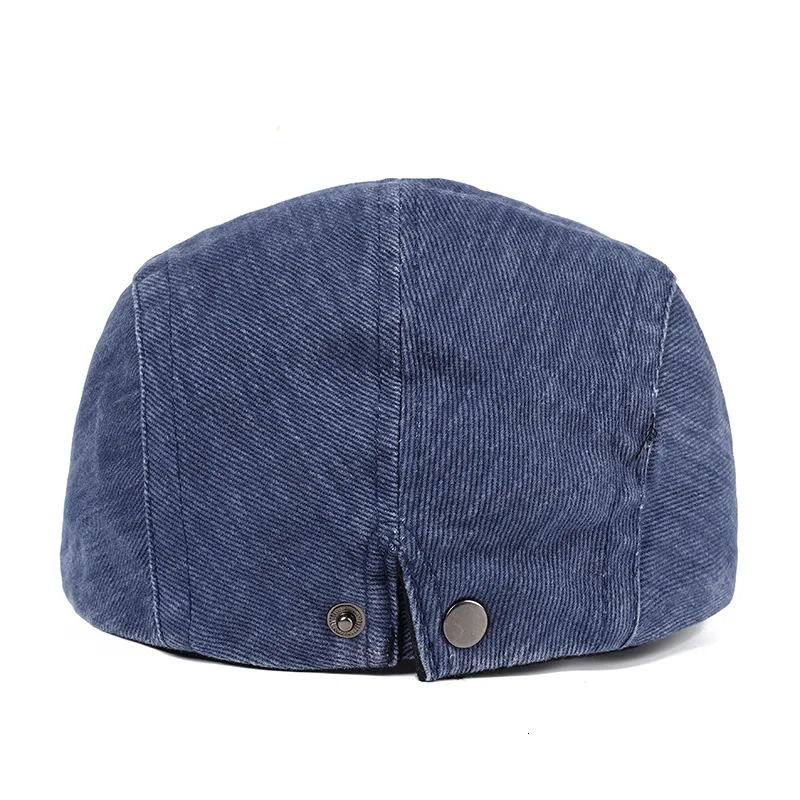 Autumn Winter Vintage Men Beret sboy Hats Classic denim Caps Cotton Beret Hat Golf Driving Sun Flat Men Berets Cap 250604