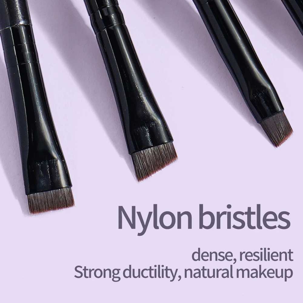 MAANGE 4 Pieces Eyebrow Contour Makeup Brush Eyeliner Brush Portable Small Angle Eyebrow Brush For Female Makeup Beauty Tool W250605
