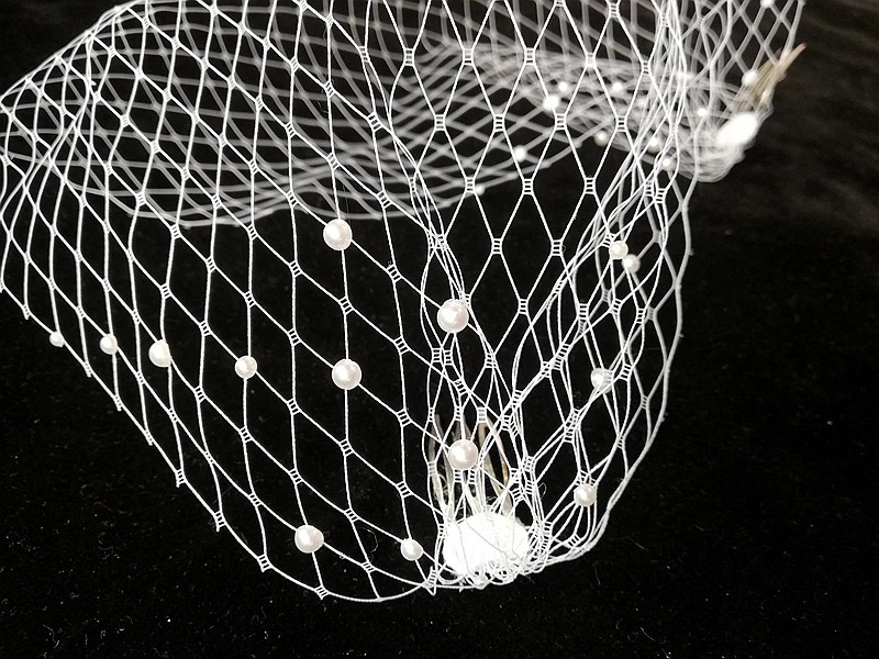 Bridal Birdcage Veil and Bride Beaded Birdcage Veil Blusher VeilShort Veil Silver Wedding Veil Velos De Novia 250530