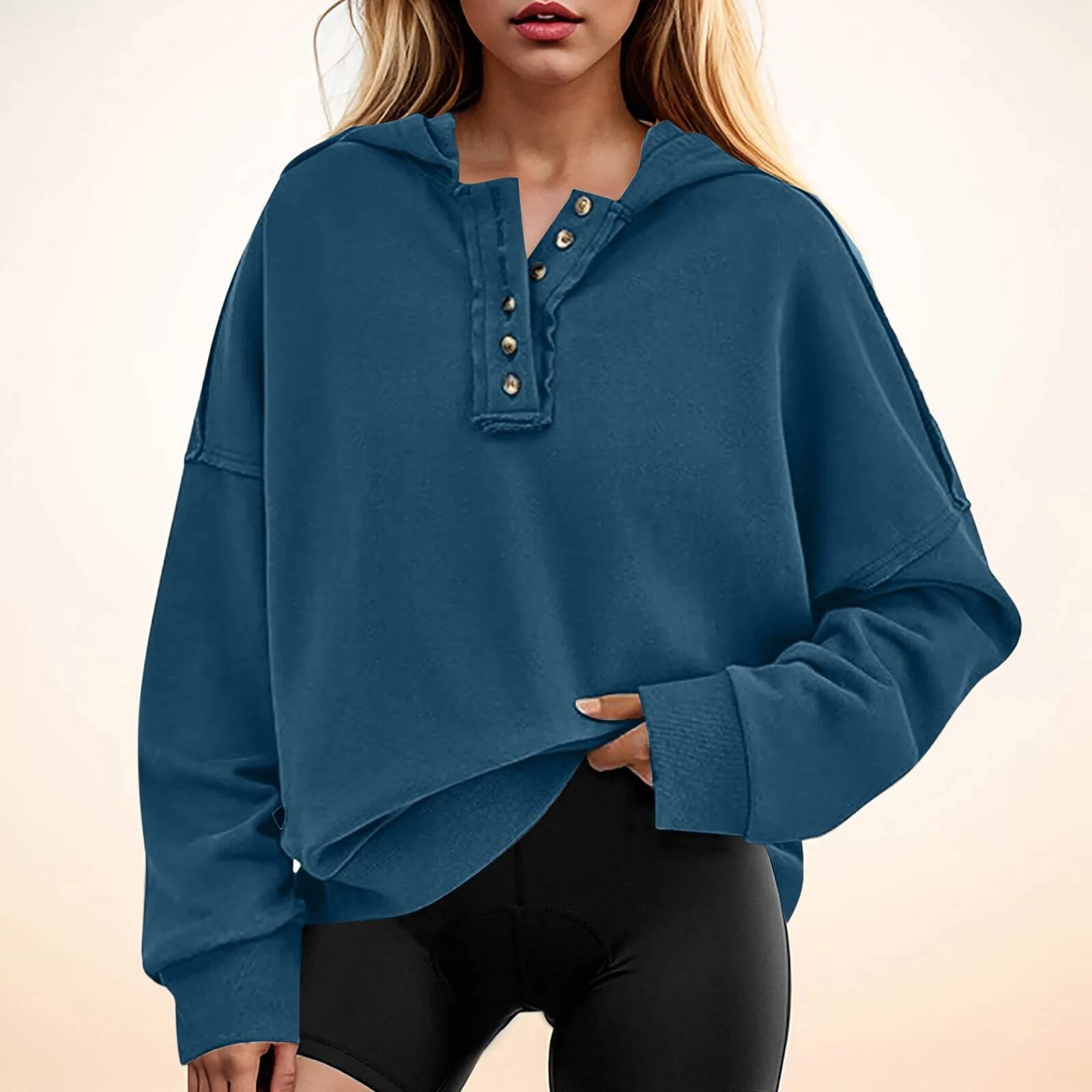 Button Up Neck American Gothic Fashion Couple 2024 New Style Sweatshirt Unisex Long-Sleeved Hoodie Ropa Barata