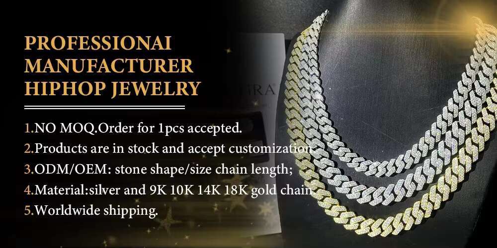 Factory Price Wholesale 925 Serling Silver 18mm Hip Hop Chain Pass Diamond Tester VVS Moissanite Cuban Chain for Men