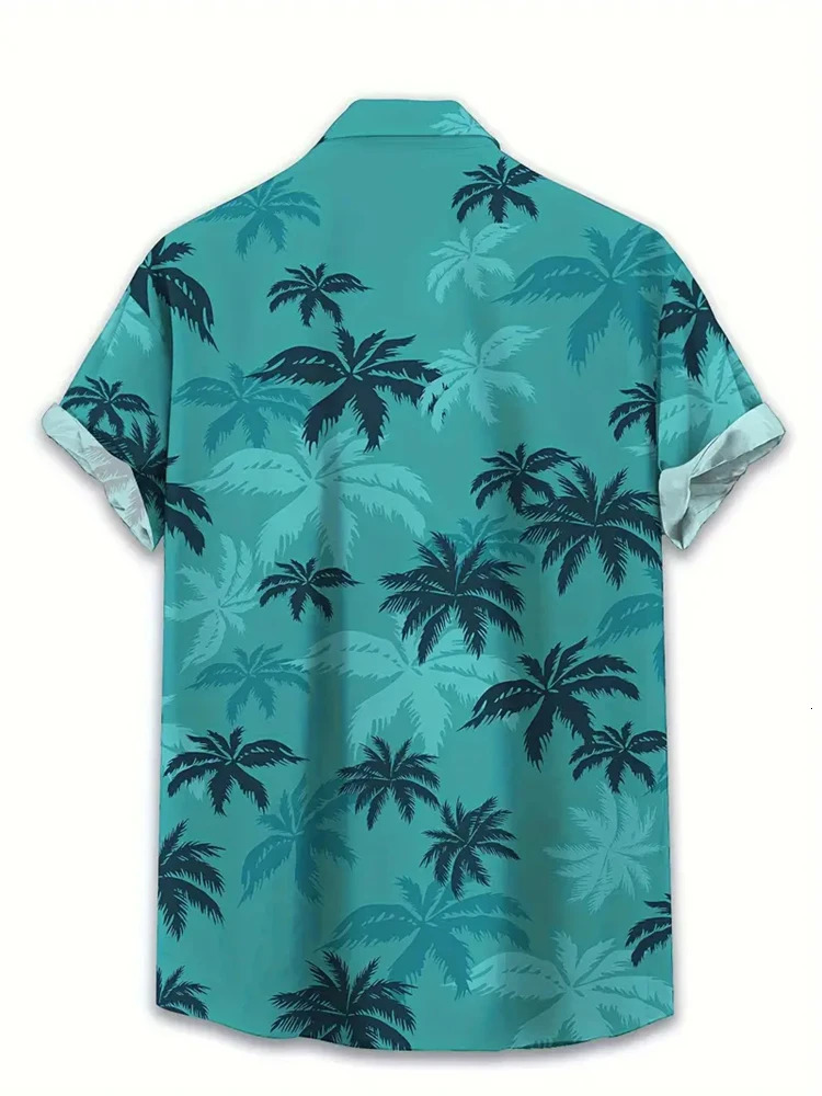 Summer Animal Crane Men Hawaiian Shirt 3D Plant Shirt For Men Flower Print Plus Size Hawaiian Shirts Beach Flower Shirt 5XL 250530