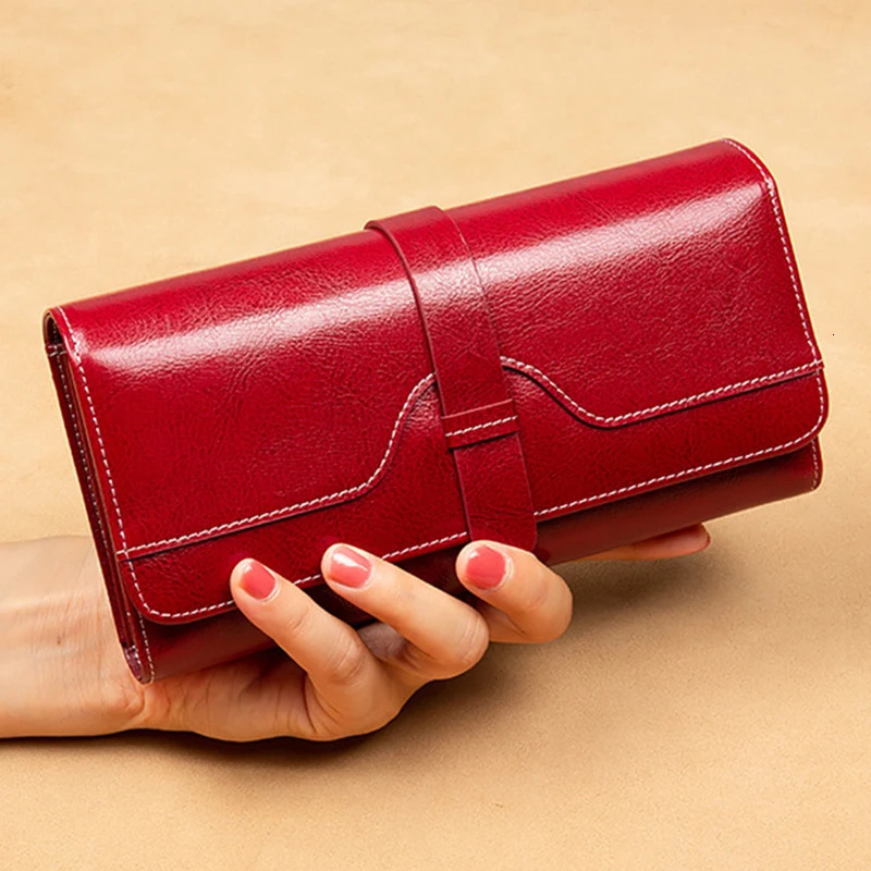 Split Leather Wallet for Women y ner Long Purse High Quality RFID Card Holder Purses Womens Wallets Handbag 250605