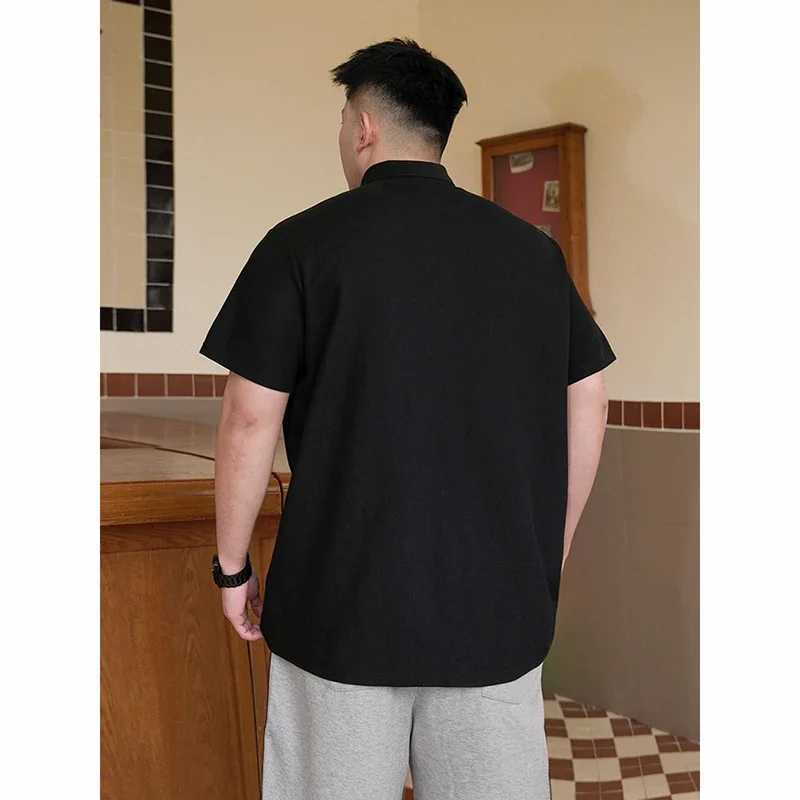 Polo Shirt Men Plus Size 1XL-7XL 110-175kg Short Sleeve Polo T Shirt Loose Polos Oversized Tops Big Size Men Clothing XJ250605