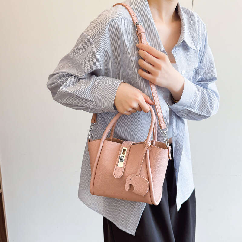 Fashion Handheld Bucket New Versatile Trendy Commuter Small Square Casual Shoulder Crossbody Bag for Women