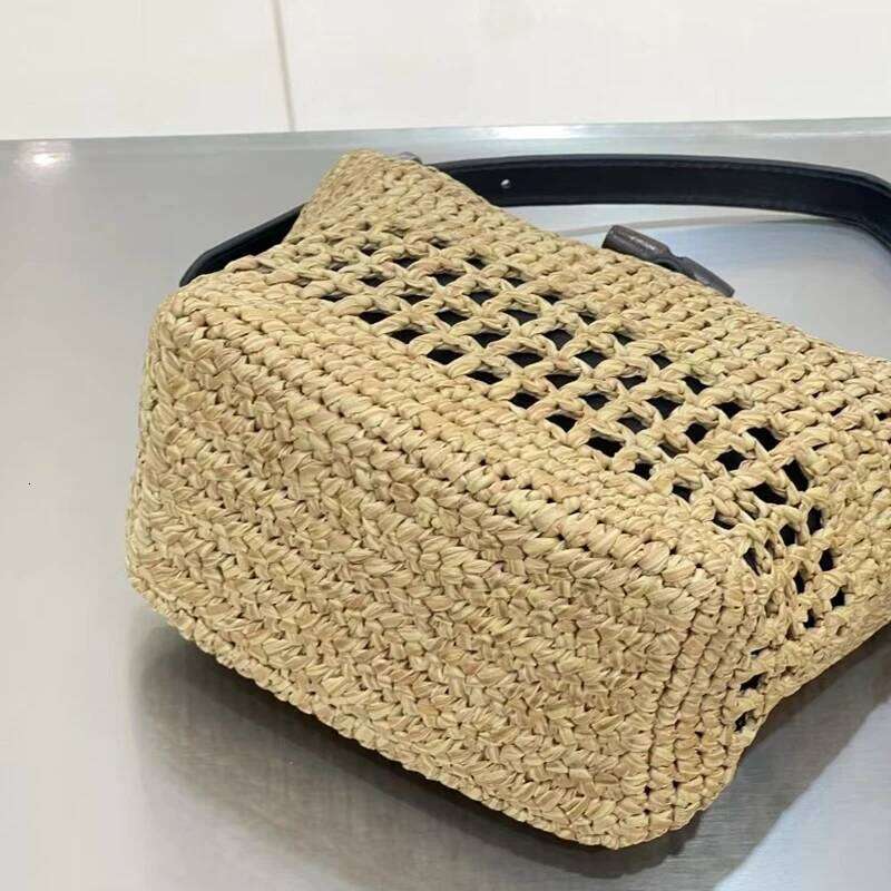 Bohemian Beach Straw Woven Bags For Women Designer Handbags Purses 2025 New In Hollow With Inner Pocket Underarm Shoulder