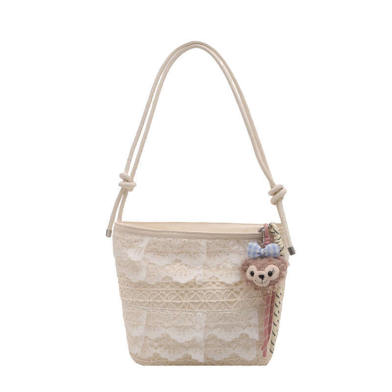 High-End Large Capacity Tote for Women 2025 New Fashion Cute Lace Underarm Commuter Versatile Shoulder Bag