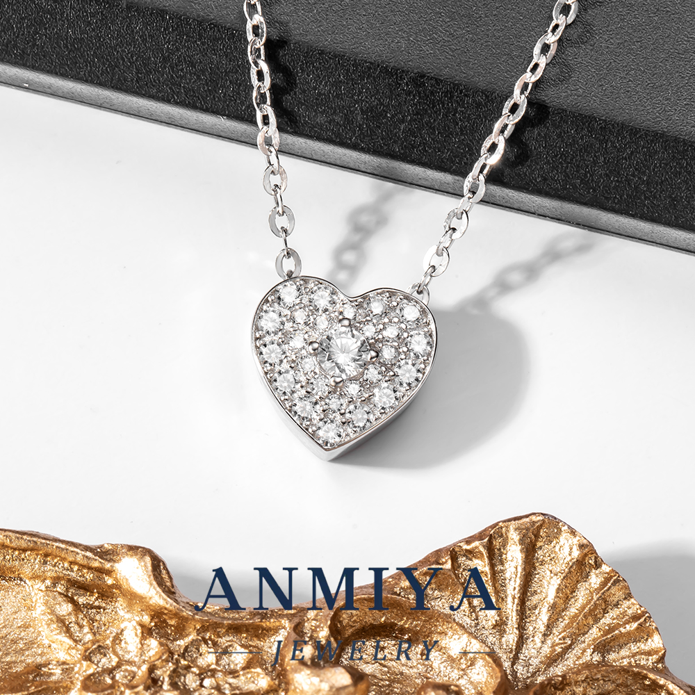 Modern Geometric Heart Pendant Silver Jewelry, Minimalist Design for Office Wear, 925 Sterling Necklace for Professionals