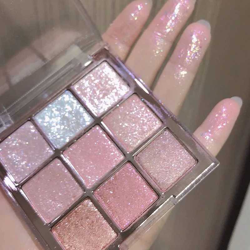 9-Color Eye Shadow Palette Glitter Pearly Eyeshadow Palette Nude Long Lasting Korean Charming Eyes Makeup Palette Cosmetics W250605