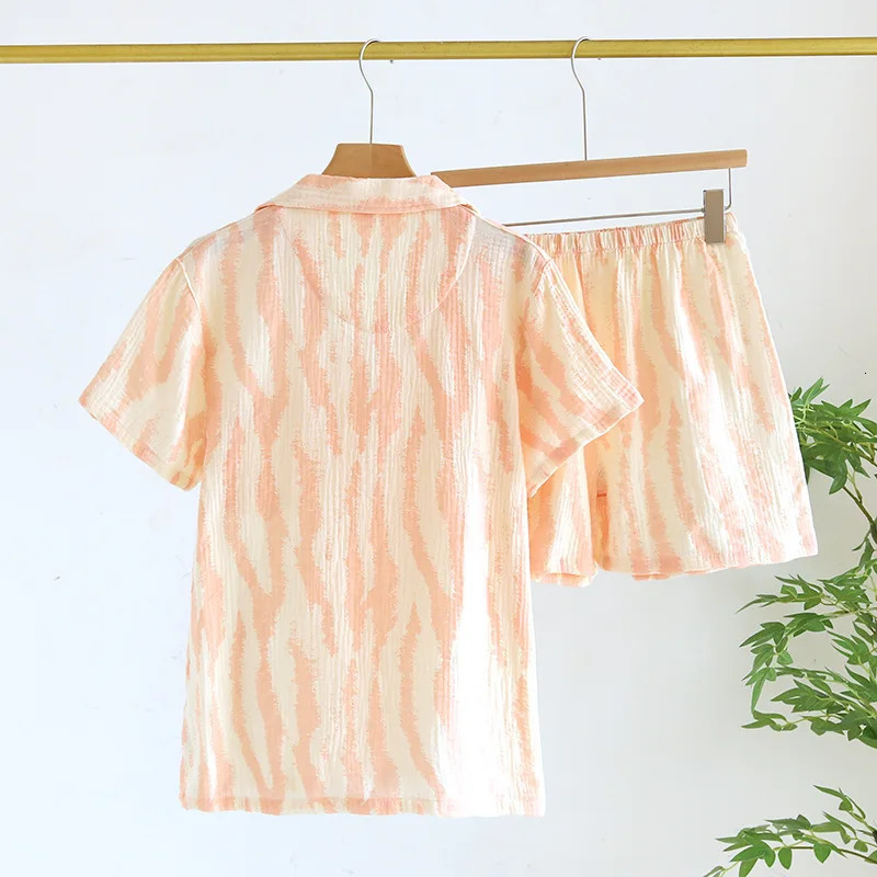 Wholesale Retail Couple Pajamas Womens Spring Autumn Cotton Short Sleeve Shorts Summer Mens Large Size Homewear Set 250529