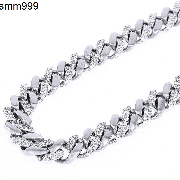SGARIT Hip Hop Jewelry 5.95CT VVS Moissanite Diamond Cuban Chain Necklace 9MM 10K White Gold Miami Cuban Link Chain
