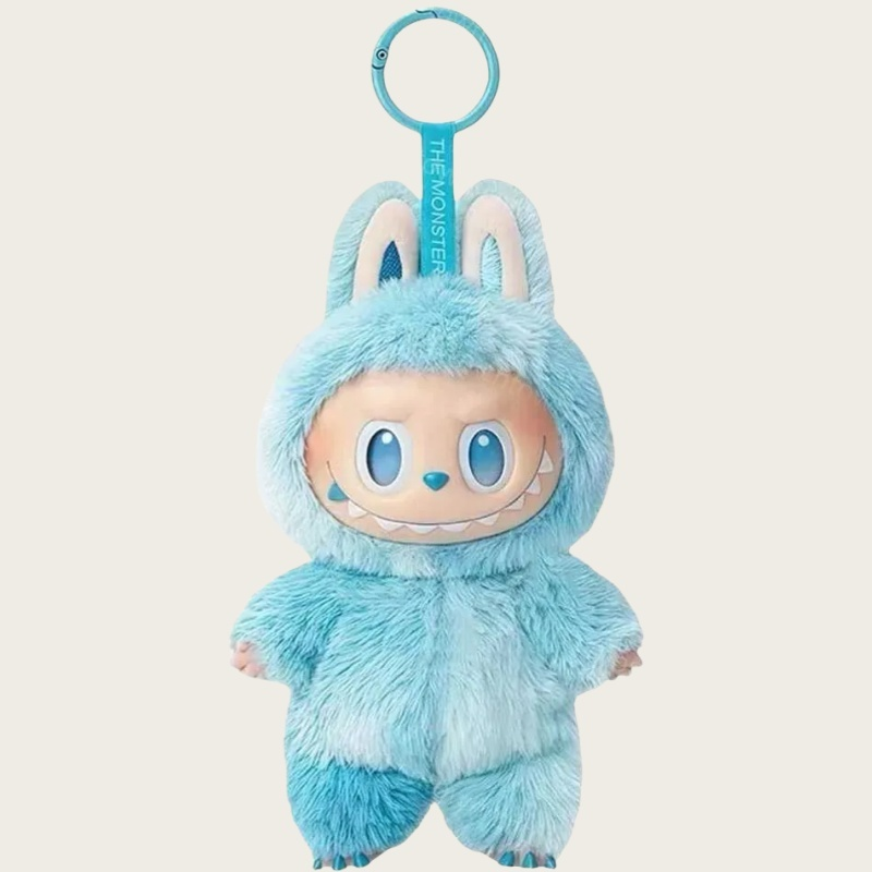 Labubu cola keyring heartbeat macaron keychains blind box cute monster figure keychain action character plush doll 7colors bag charm gift ph07