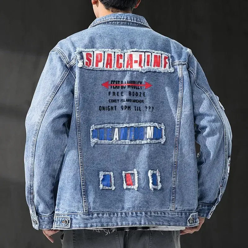 Trendy Denim Jackets Man Ripped With Hole Autumn Lxury of Fabric Fast Delvery In Lowest Price High Quality Cowboy Coat for Men 250529