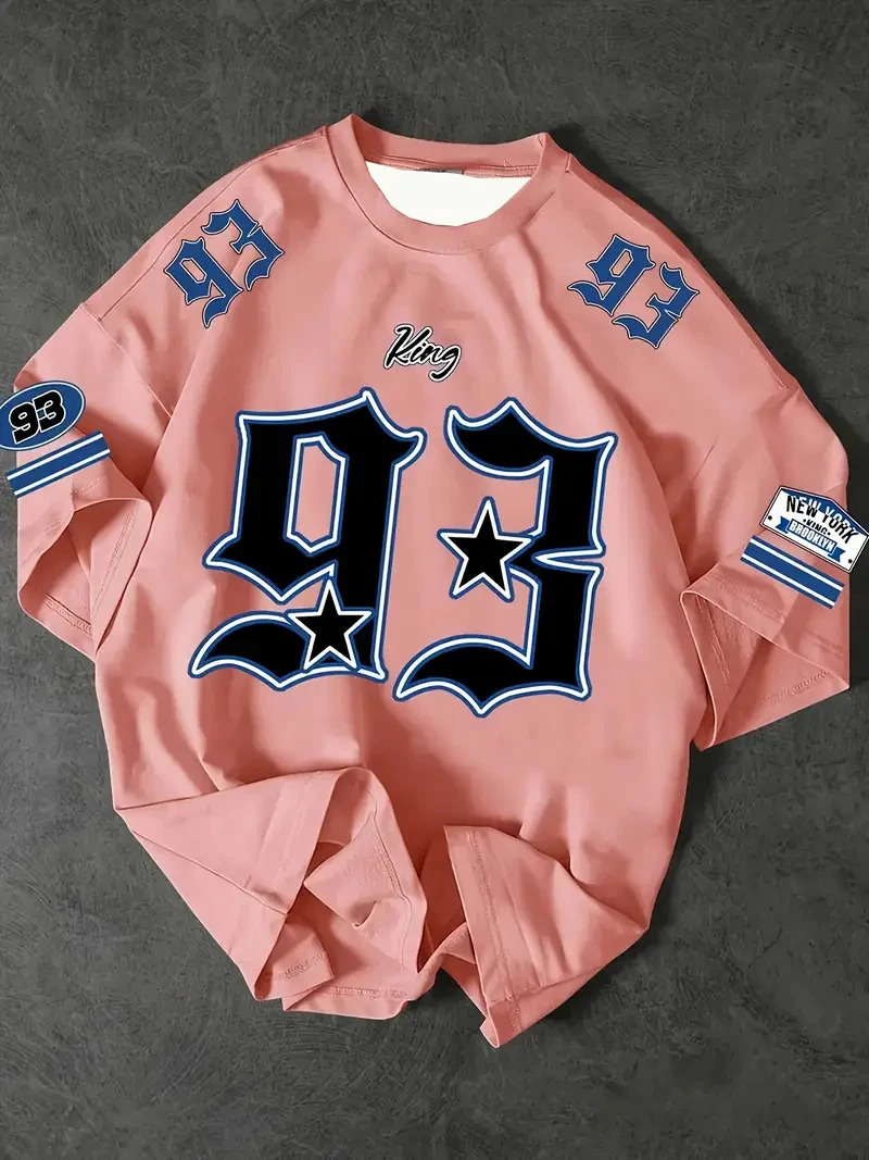 NO93 Print Casual Graphic TShirt Short Sleeve Sports Tshirt Unisex Daily Wear Summer Mens Racing 250605A