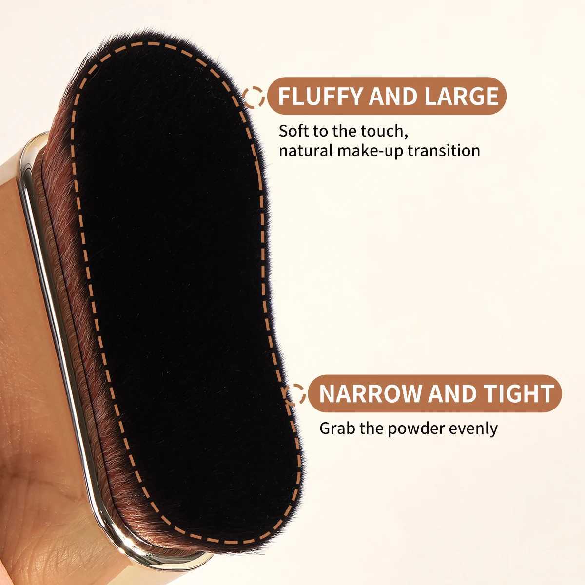 Foundation Brush Large Makeup Brushes for Contouring Tanning Liquid Foundation Cream B Soft Bristle Brush Makeup Tool W250605