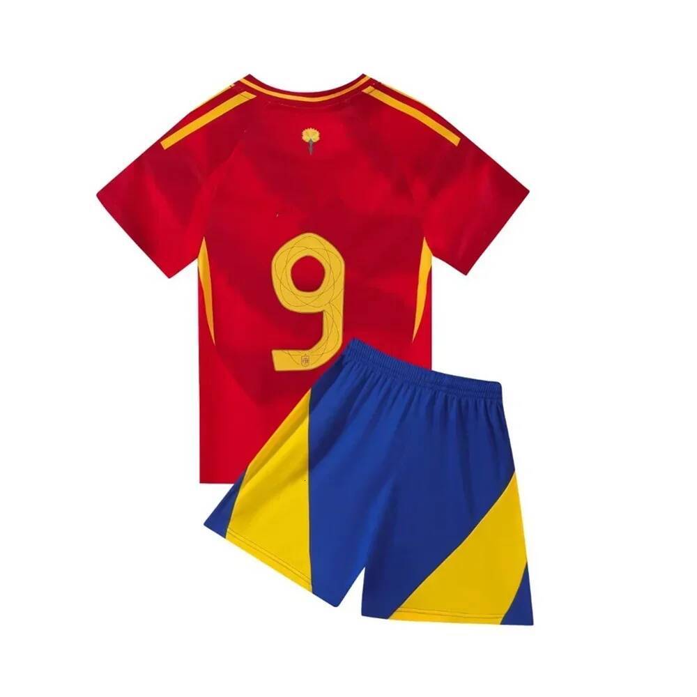Children's Sport Set Boy Girl Spain Fans Shirt Training Wear Men And Kids Games Soccer Kits Leisure Uniforms