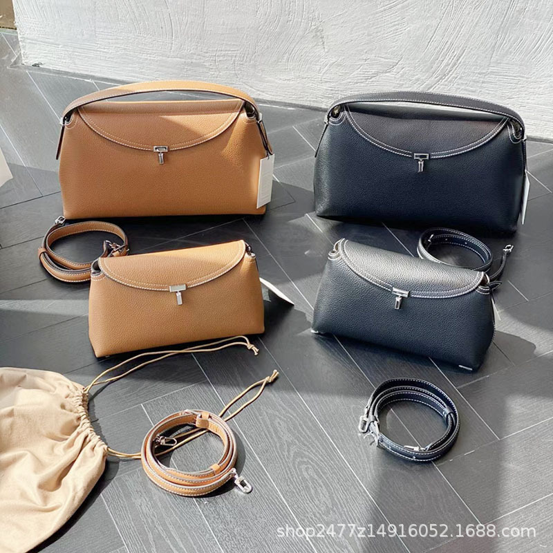 Leather flap handbag, large capacity shoulder width waist bag, designer women's daily commuting shoulder bag, crossbody bag
