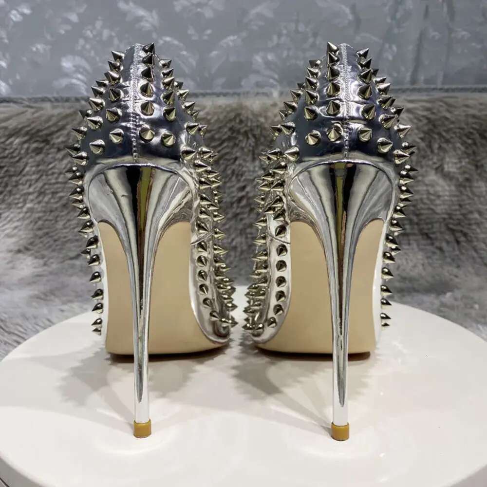 Sparkly Stiletto Heels: Women's Pointed Toe Evening Pumps - Elegant Slip-On Design, Available in 8cm, 10cm, and 12cm Heel Heights
