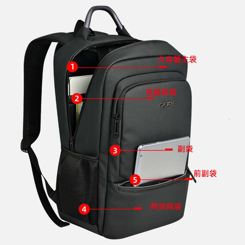 Men's Large Capacity Business Laptop Commuter Backpack, Water-Resistant Simple High School and College Student Backpack