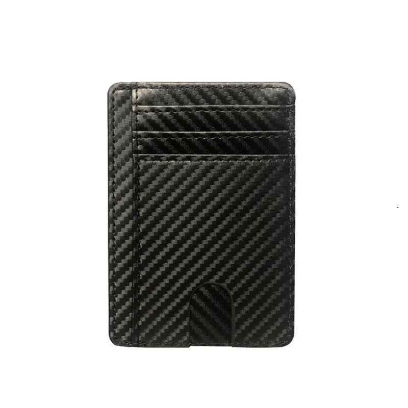 8 Slot Slim RFID Blocking Leather Wallet Credit ID Card Holder Purse Money Case Cover Anti Theft for Men Women Fashion Bags 250605