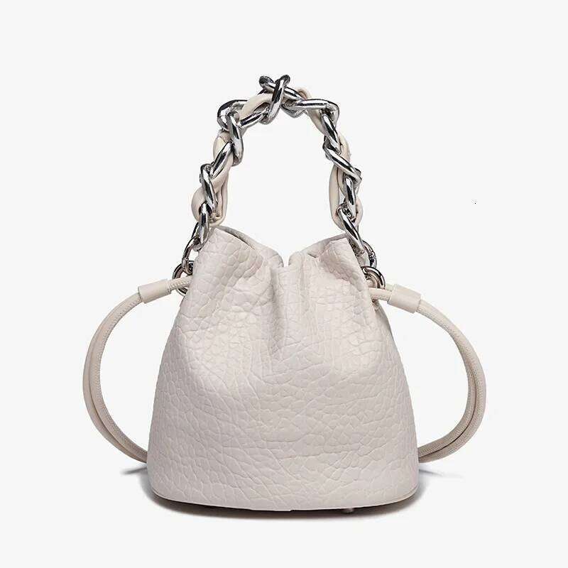 FeelStylish High End Women s Crossbody New Trendy Fashion Chain Shoulder Bucket Bag Versatile Soft INS Style