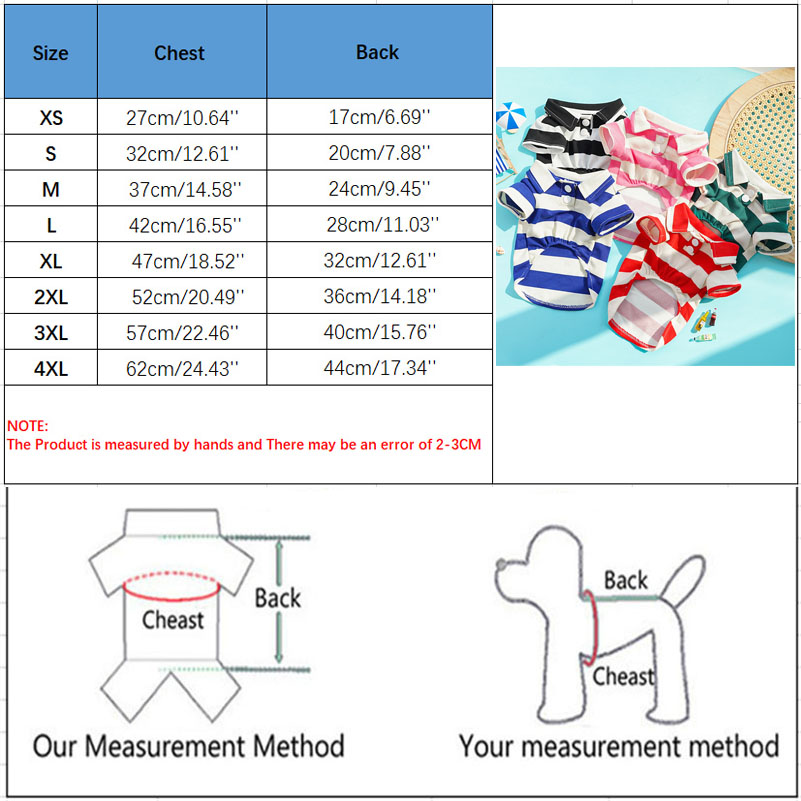 Cat Puppy Striped Polo Shirt Autumn Summer Pet Clothes for Small Dogs Cats Thick/Thin Stripes Kitten Pullover Outfits