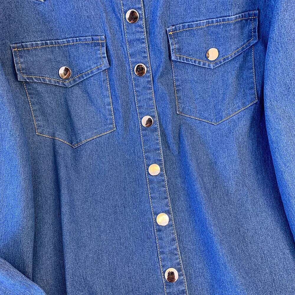 Spring and Autumn Plus Size Casual Simple Loose Blue Long Denim Coat 2025 New Women's Clothing Cargo Jacket