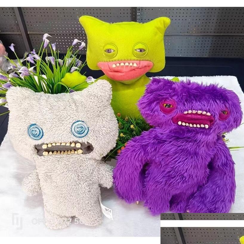 Clothing Accessories For Plush Stuff Fler Funny Ugly Monster Figure Stuffed Toys Toothed Bigtooth Ornament Christmas Gift Kids T Dhmxq