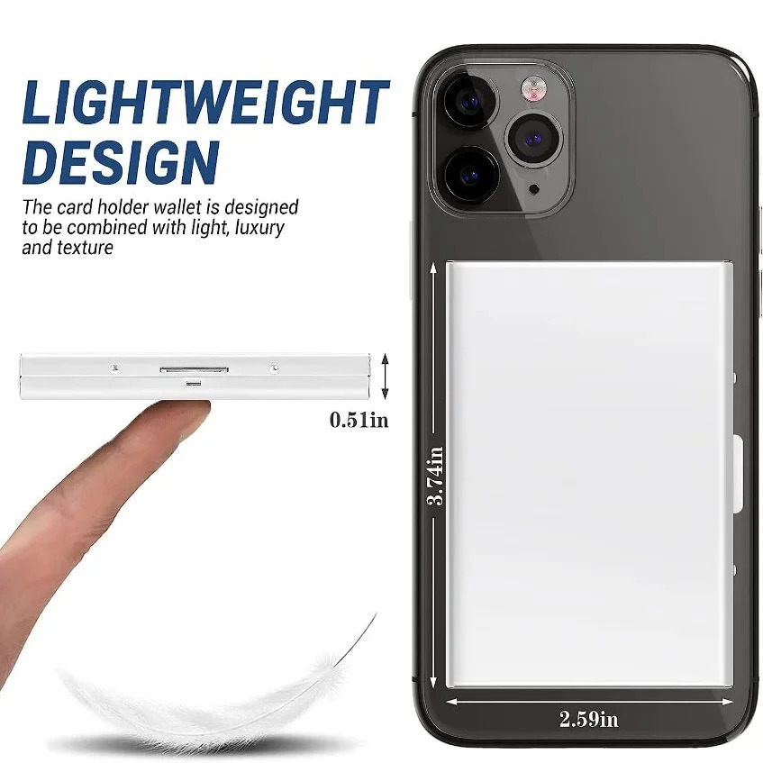 AntiScan ANTI RFID Blocking 6 Cards Aluminum Metal ID Bank Credit Card Holder Slim Wallet Case Business Protection 250605