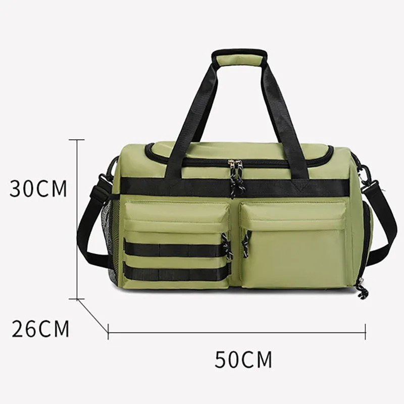 Large Capacity Travel Bag Multifunctional Outdoor Trip Pack Men Women Luggage Duffel with Shoes Pocket Fitness Training Handbag 250605