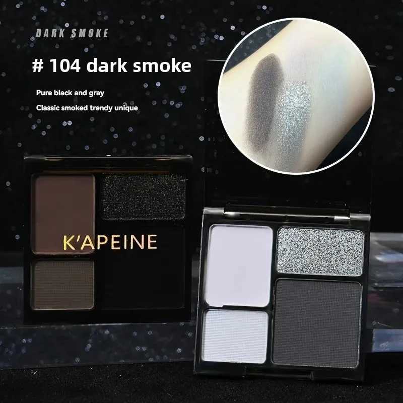 4 Colors Punk Smokey Eyeshadow Palette Matte Glitter Long Lasting Shimmer Cool Toned Black Blue Eye Pigment for Makeup W250605