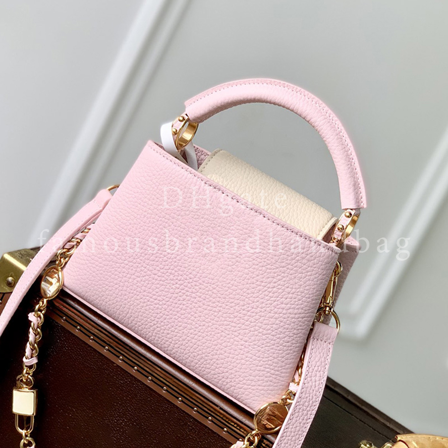 Exact Mirror Quality 21CM Classic Mini Top-handle Bag Designer Crossbody Bag With Chain High-end Purse Cowhide Leather Handbag With Gift Box LC04B1