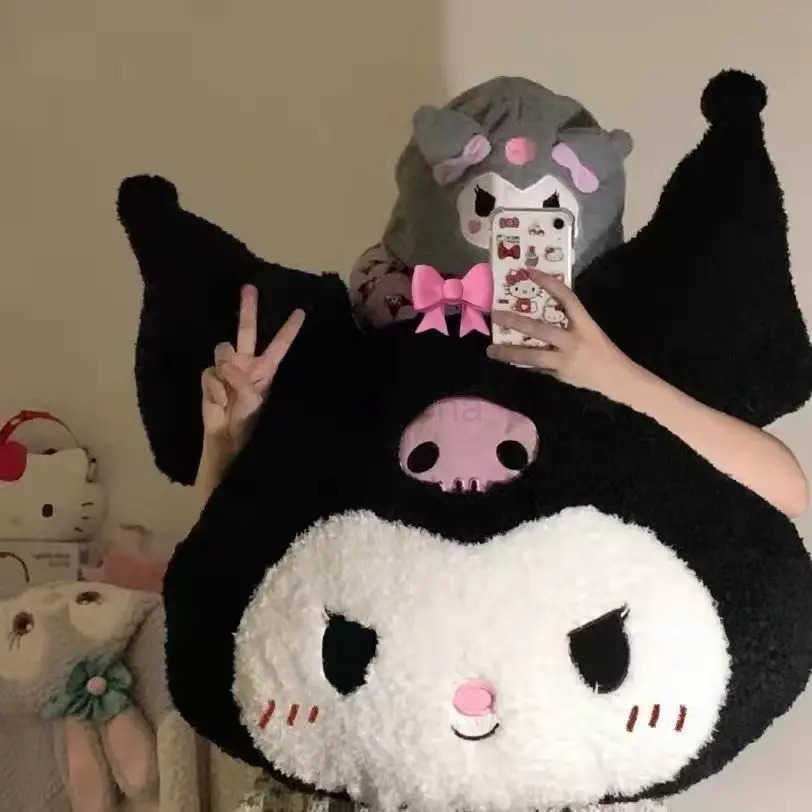 Sanrio My Melody Kuromi Plush Dolls Animal Cartoon Stuffed Toys Cute Soft Plush Pillow Cushion Girls Birthday Xmas Gifts X250605