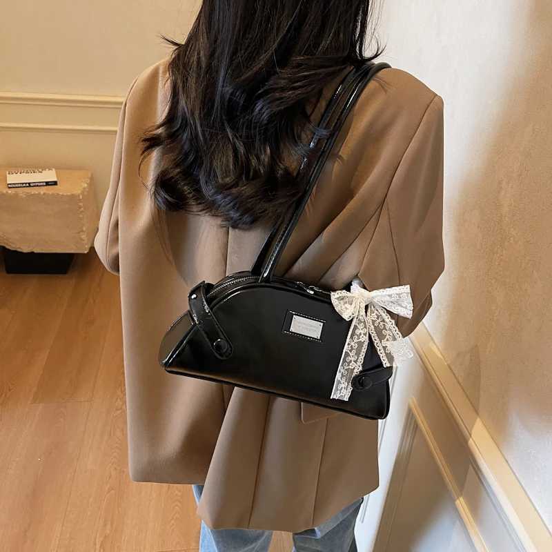 Women Bow Leisure Armpit Handbag Casual Tote Handbag Leather Handbag Solid Color Travel Underarm Handbag Girls Outdoor Daily BagXJ250605