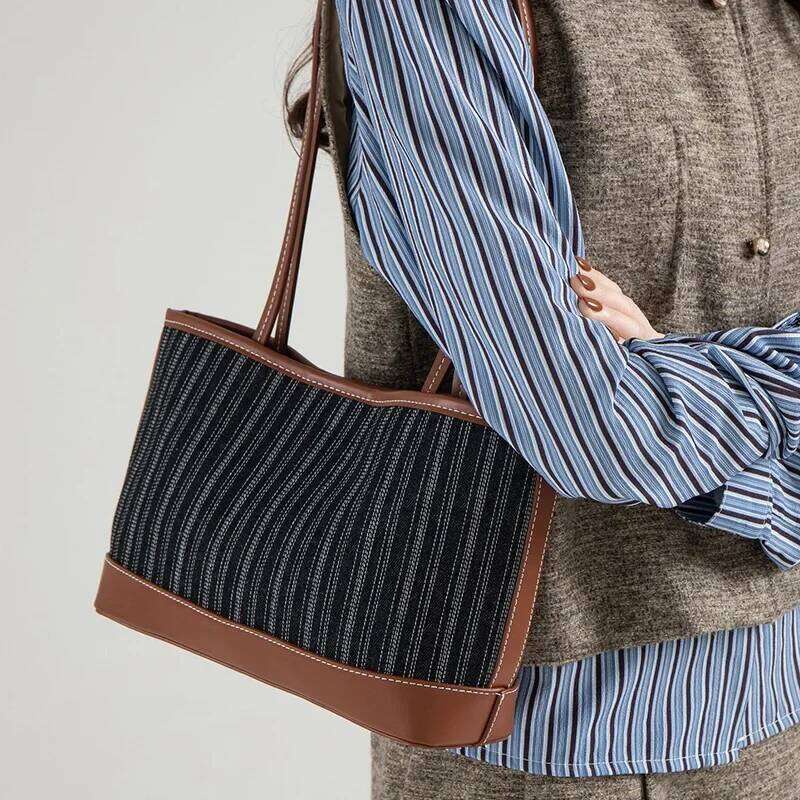 Designer Bags Denim Splicing Tote bag For Commuting New Retro Shoulder Bag Large Capacity Women's Handbag