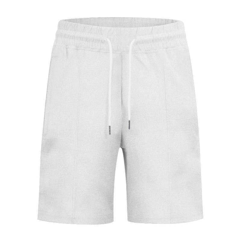2024 Summer Mens New Large Solid Sport Waffle Trendy Split Shorts Casual Shorts XJ250605