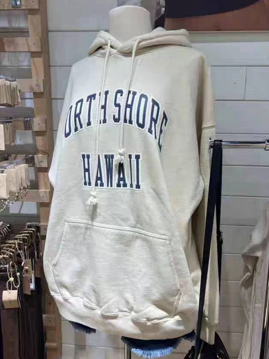 Letter Print Oversize Hoodie Women 2023 Spring Casual Long Sleeve Hooded Pullovers Top Vintage Streetwear Cotton Hoodies Y2k