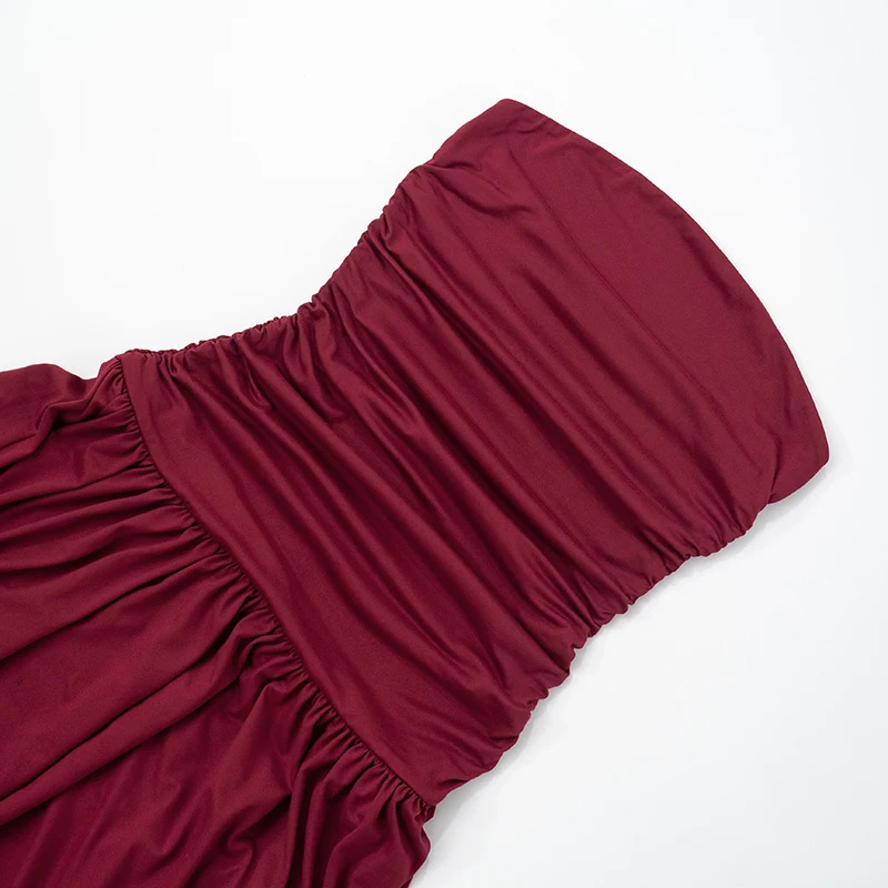 CUTENOVA WomenS Solid Color Sleeveless Backless Slim Shrinking Pleated Sheath Long Dress Summer Elegant Night Party Dresses 250604