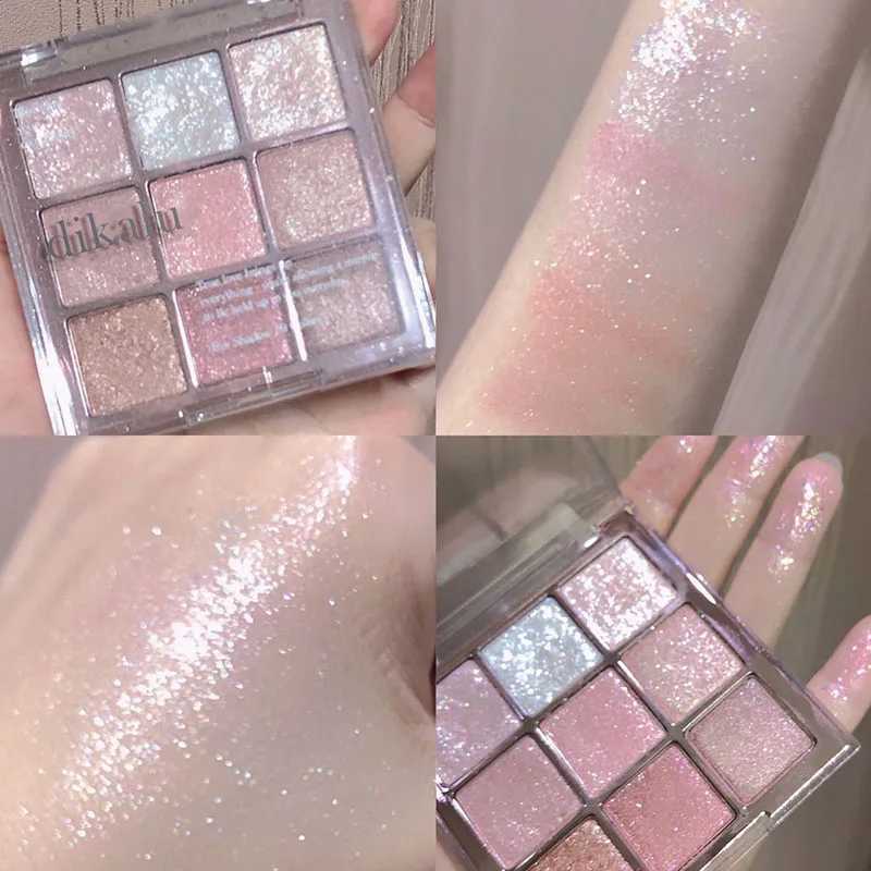 9-Color Eye Shadow Palette Glitter Pearly Eyeshadow Palette Nude Long Lasting Korean Charming Eyes Makeup Palette Cosmetics W250605