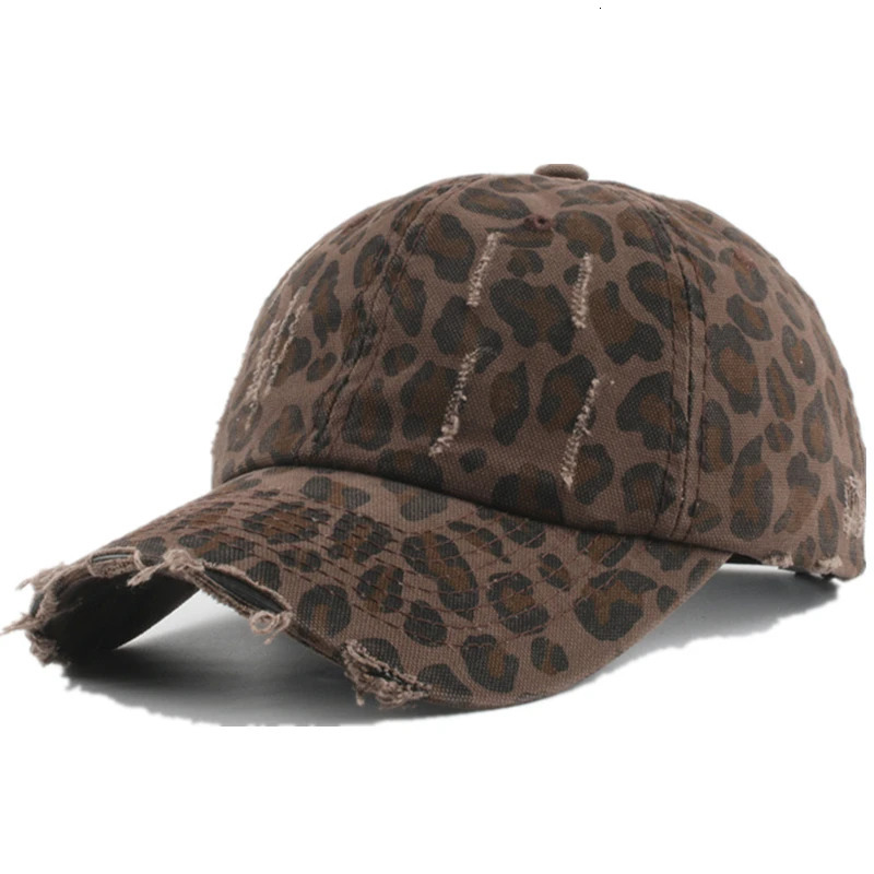 Y2K Fashion Leopard Print Womens Baseball Cap Summer Outdoor Sunscreen Hat Female Trendy Cap 250603