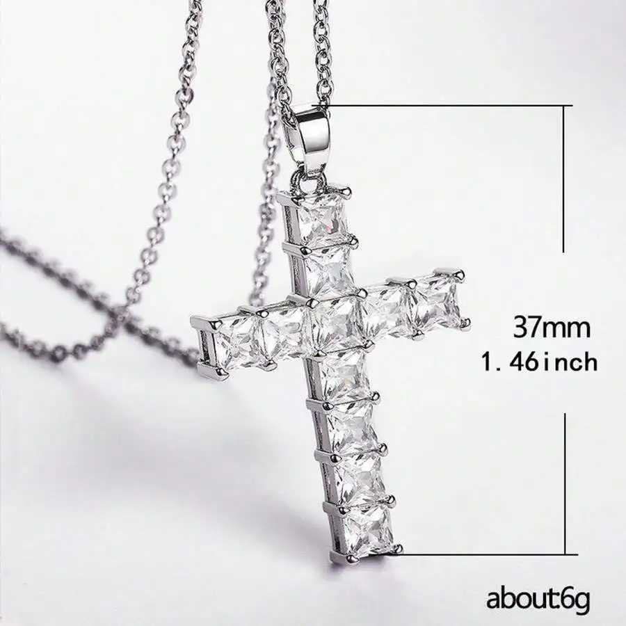 New Fashion Necklaces Female Pendants Gold Multi Color Crystal Jesus Cross Pendant For Women Necklace Party Leisure Time Jewelry XJ250604