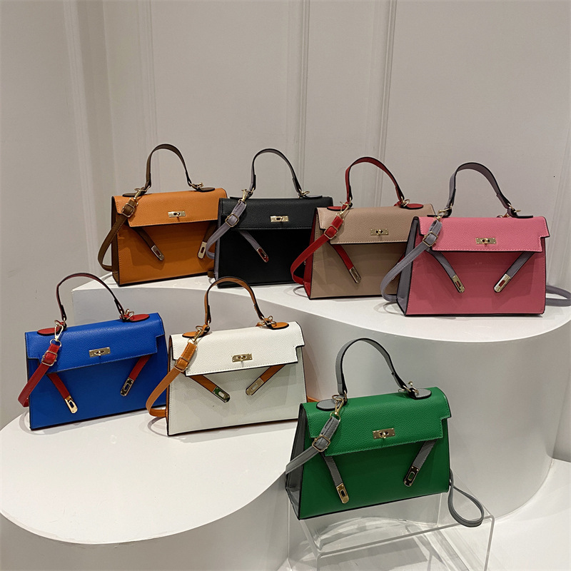 Top brand high-quality new free designer bag new color blocked simple Korean texture fashionable single shoulder slanted handbag trend new free design