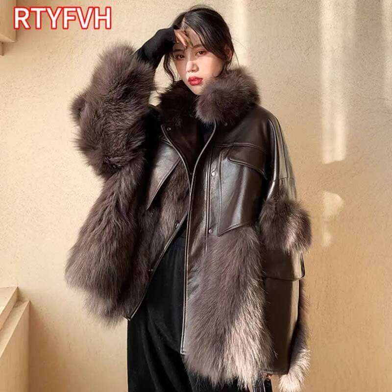 Vintage Thick Warm Women's 2024 Winter New Korean Fashion Imitation Fox Fur Padded Coat Street