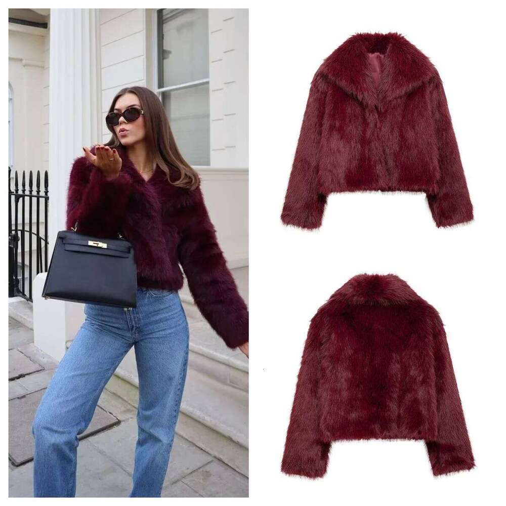 Coats Designer Women European And American Style New Fashion Lapel Temperament Versatile Faux Fur Coat Designer